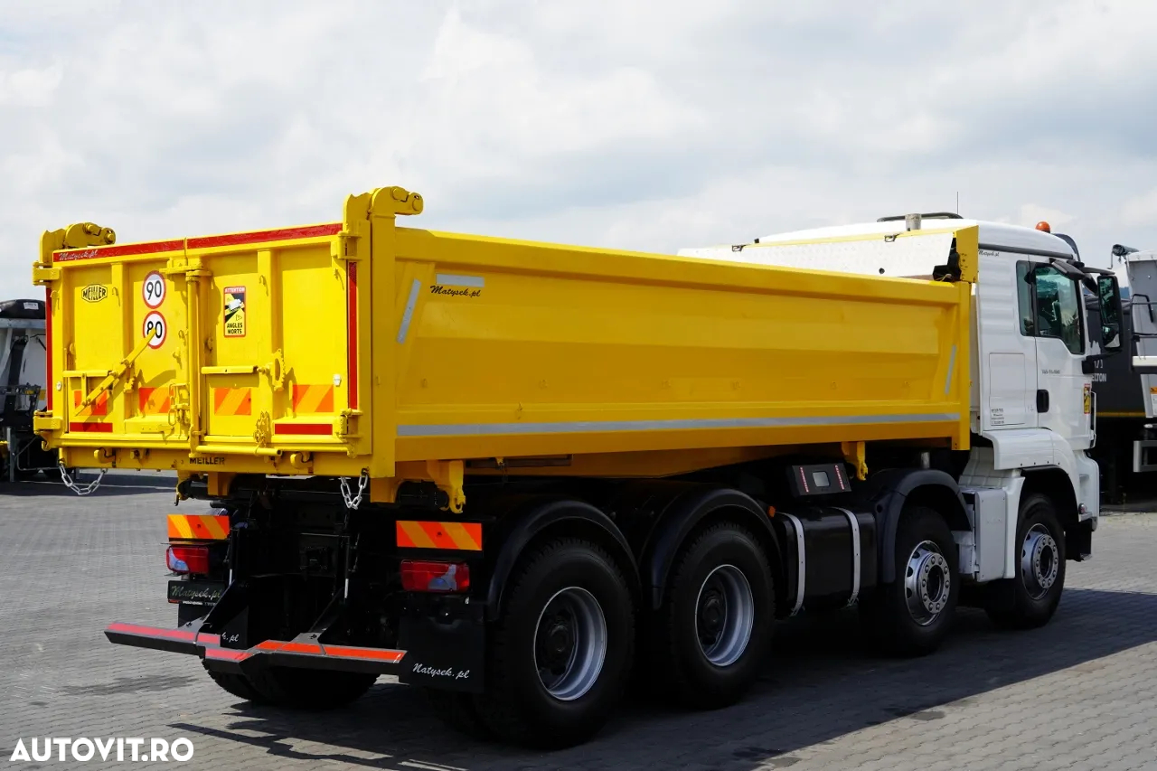 MAN TGS 41.460 / 8x8 / BASCULĂ / 2 PĂRȚI / BORDMATIC / HYDROBTA / MEILLER KIPER / ANVELOPE 100% / EURO 6 / 2017 / IMPORTAT - 13