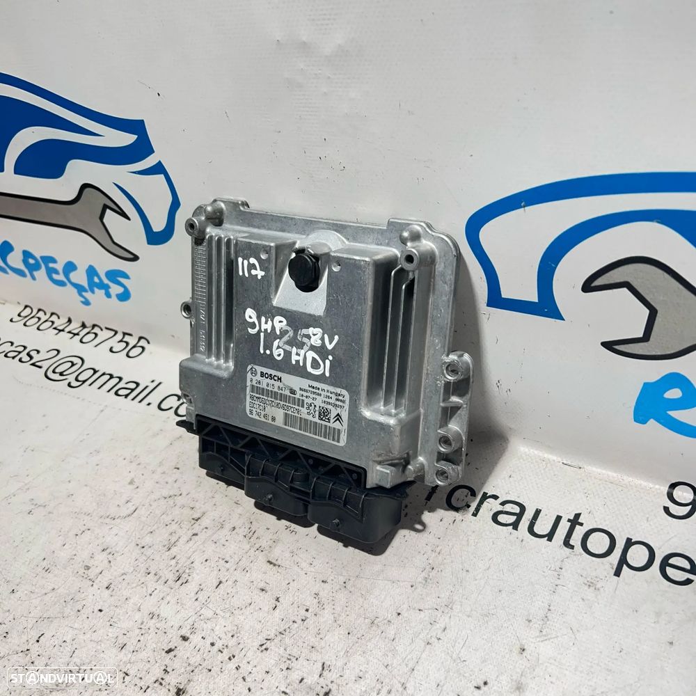 .Centralina Motor Bosch PSA Peugeot Citroen DS 9hp 8v 92cv 0 281 015 847 / 96 742 451 80 - 5