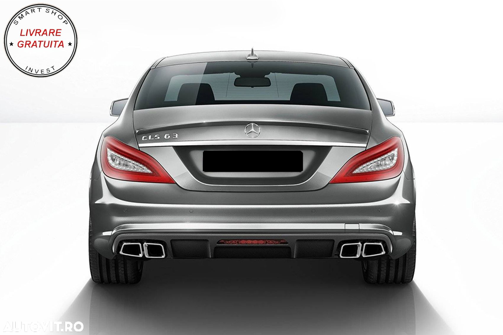 Difuzor cu Evacuare Dubla Mercedes CLS Sedan W218 (2011-2017) pentru bara AMG Spor- livrare gratuita - 7