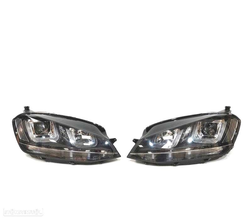 FAROIS XÉNON VOLKSWAGEN VW GOLF MK7 12-17 DRL PRETO - 1