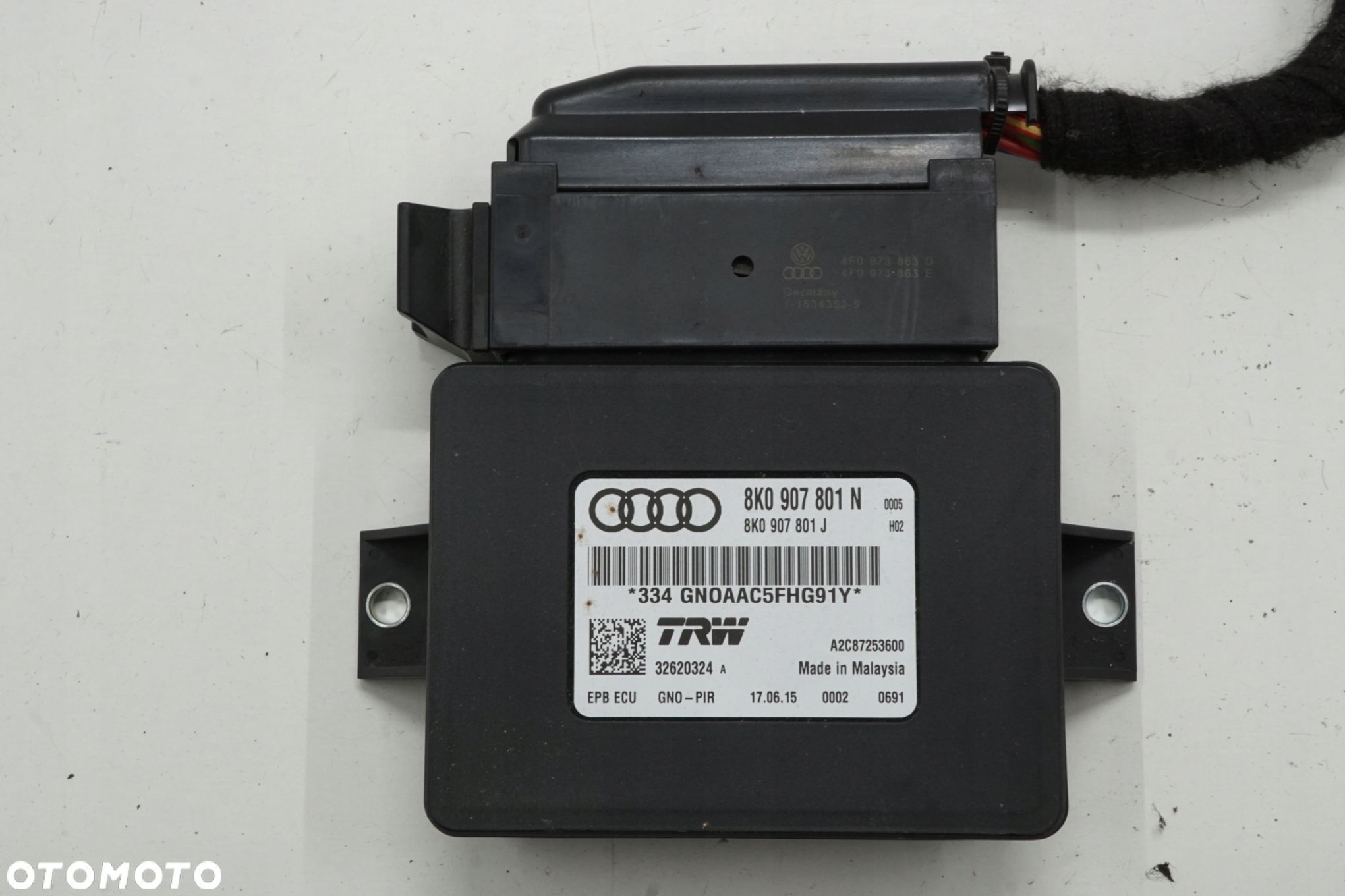 AUDI A4 B8 LIFT 15R MODUŁ STEROWNIK HAMULCA RĘCZNEGO 8K0907801N - 1