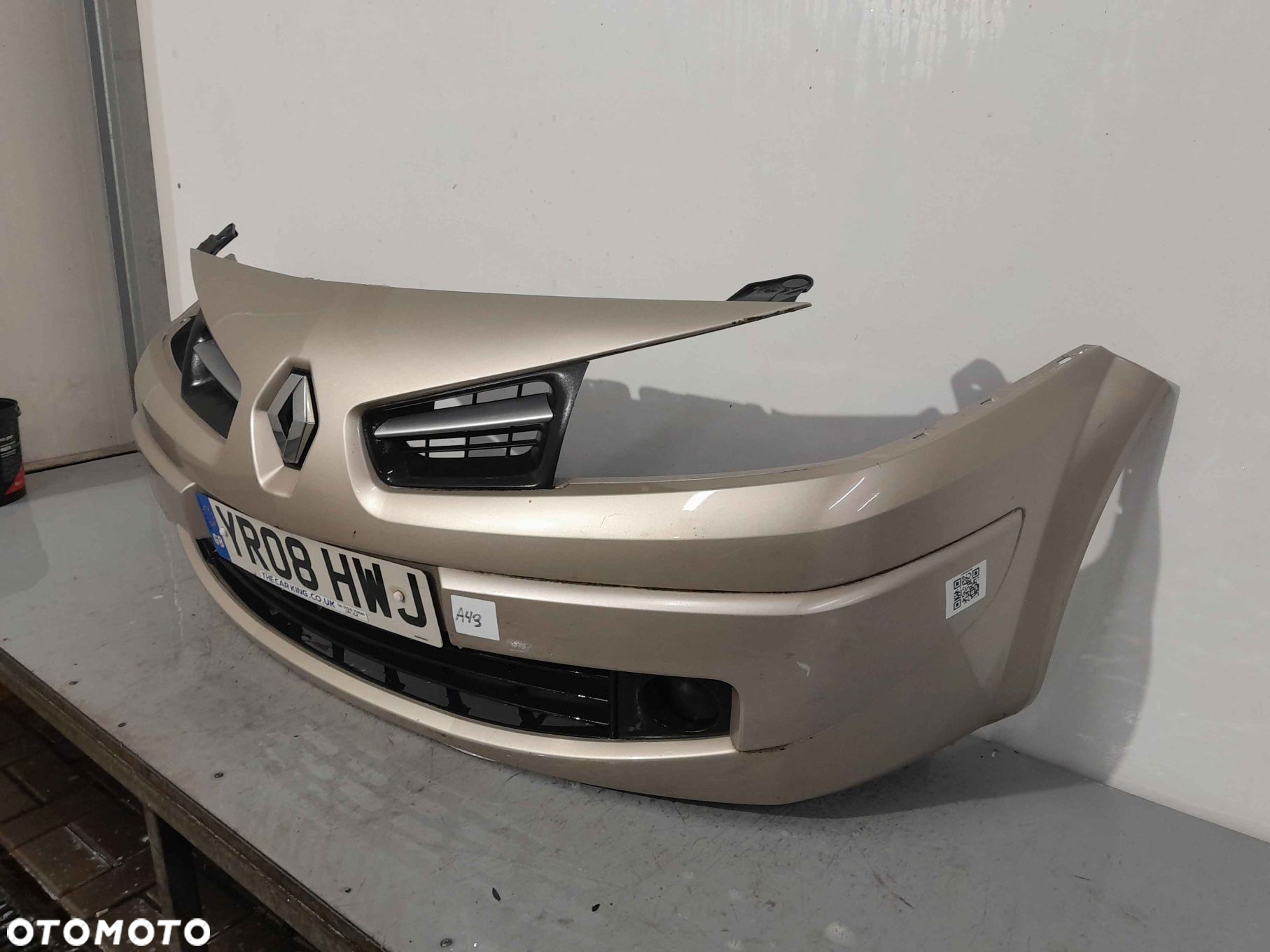 + ZDERZAK PRZÓD PRZEDNI RENUALT MEGANE 2 II LIFT FL TED11 ZŁOTY PIASKOWA HALOGENY - 3