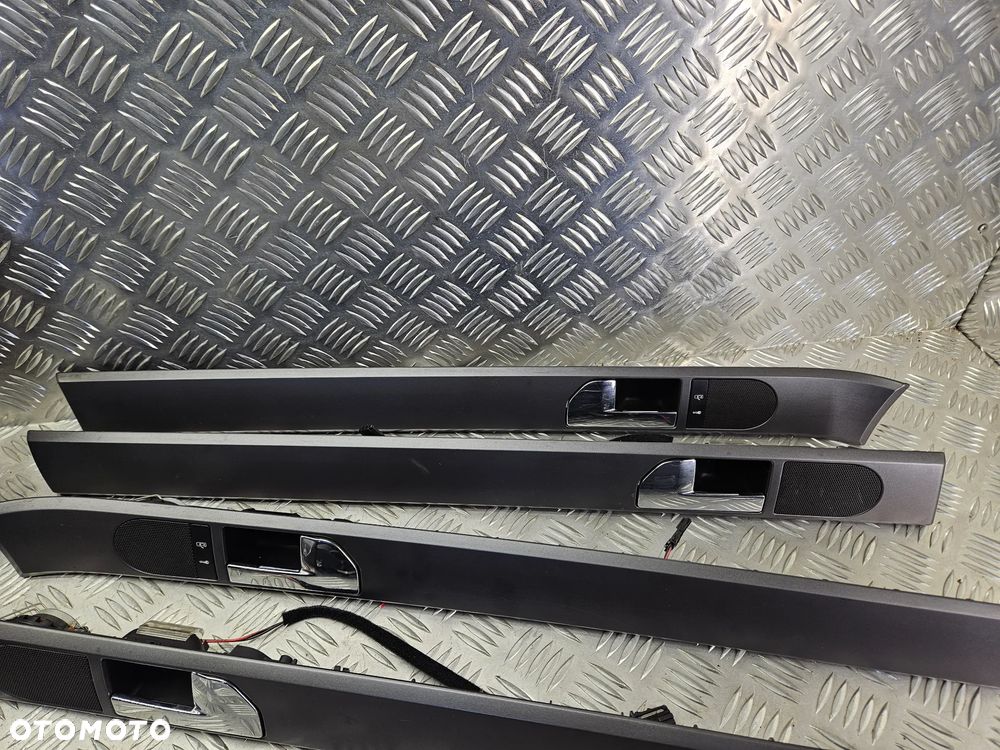 VW TOUAREG 7L 03-09R DEKORY SZARE MAT LISTWY OZDOBNE DRZWI KOMPLET - 6