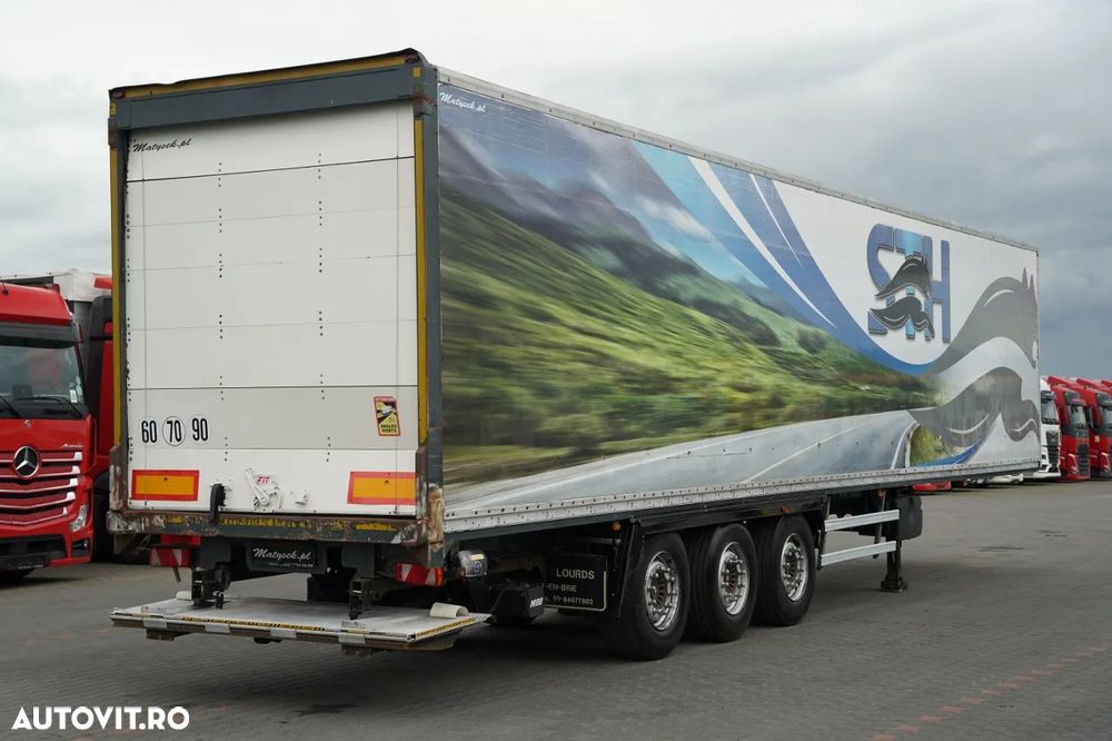 LeciTrailer CONTAINER / ELEVATOR PALFINGER 2.500 KG / AXĂ RIDICATĂ / SAF / PODEA REZISTENTĂ / OBLOANĂ RULOU - 5