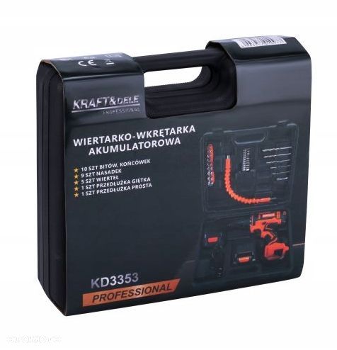 Zestaw wiertarko-wkrętarka 21V 2Ah  akcesoria KD3353 - 3