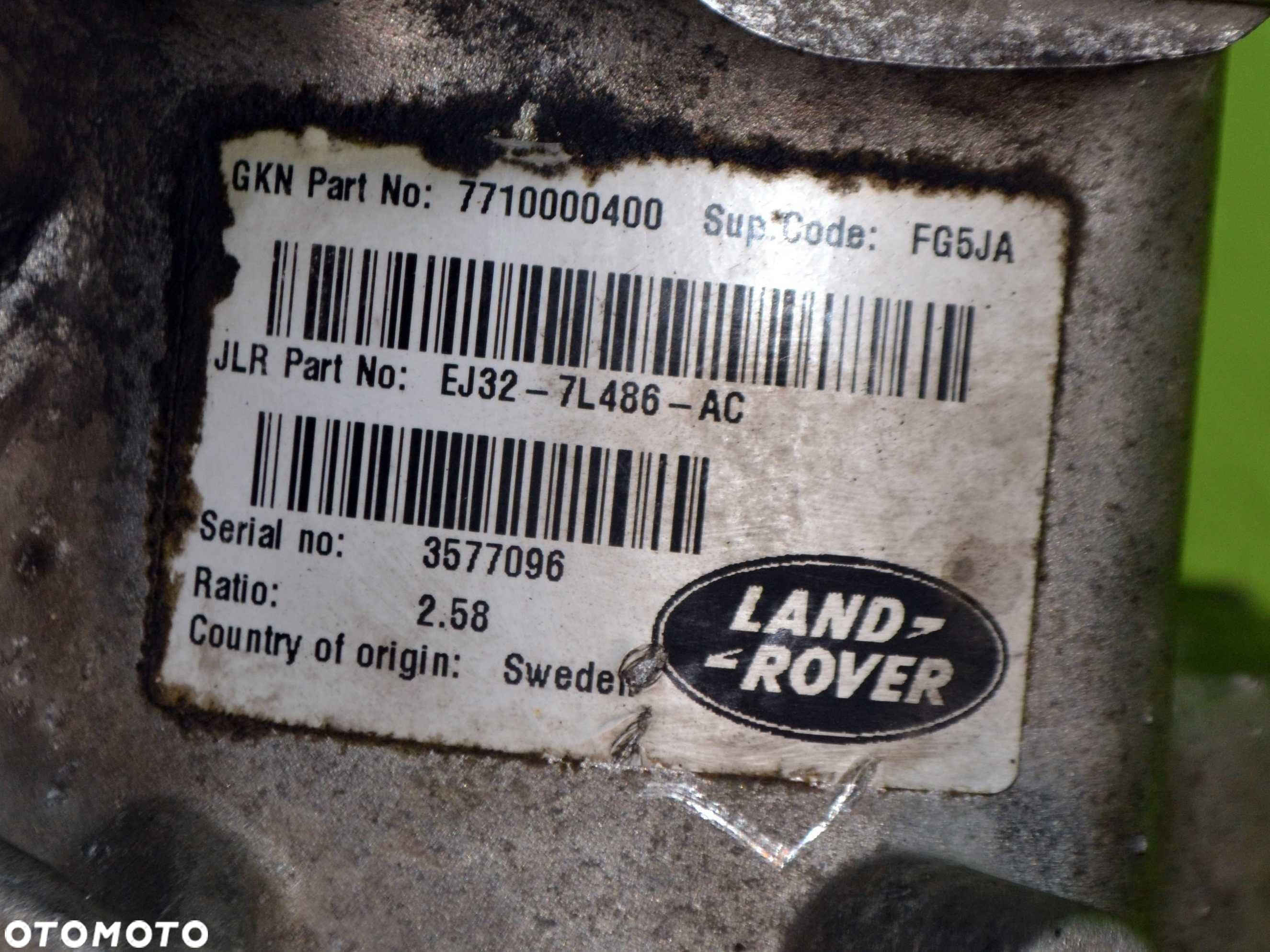 Reduktor Skrzyni Biegów LAND ROVER RANGE ROVER EVOQUE L538 2.0 D - 2