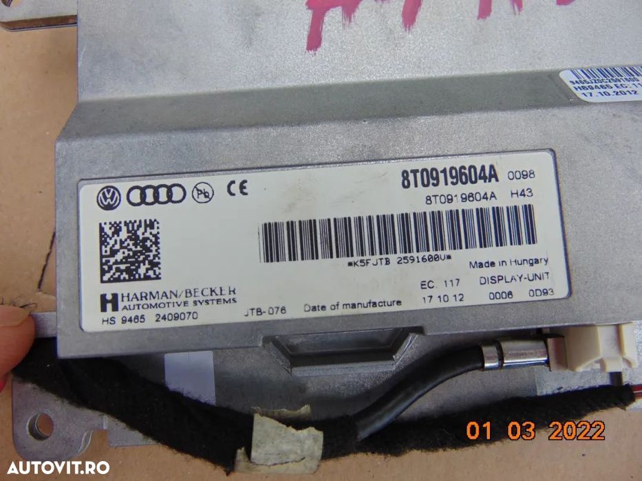 Display color mare Audi a4 B8 a5 A6 Q5 A5  B8 MMI display - 3