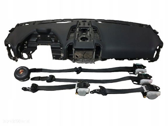 porsche cayenne ii lift 7p5 deska konsola kokpit airbag poduszki pasy - 1