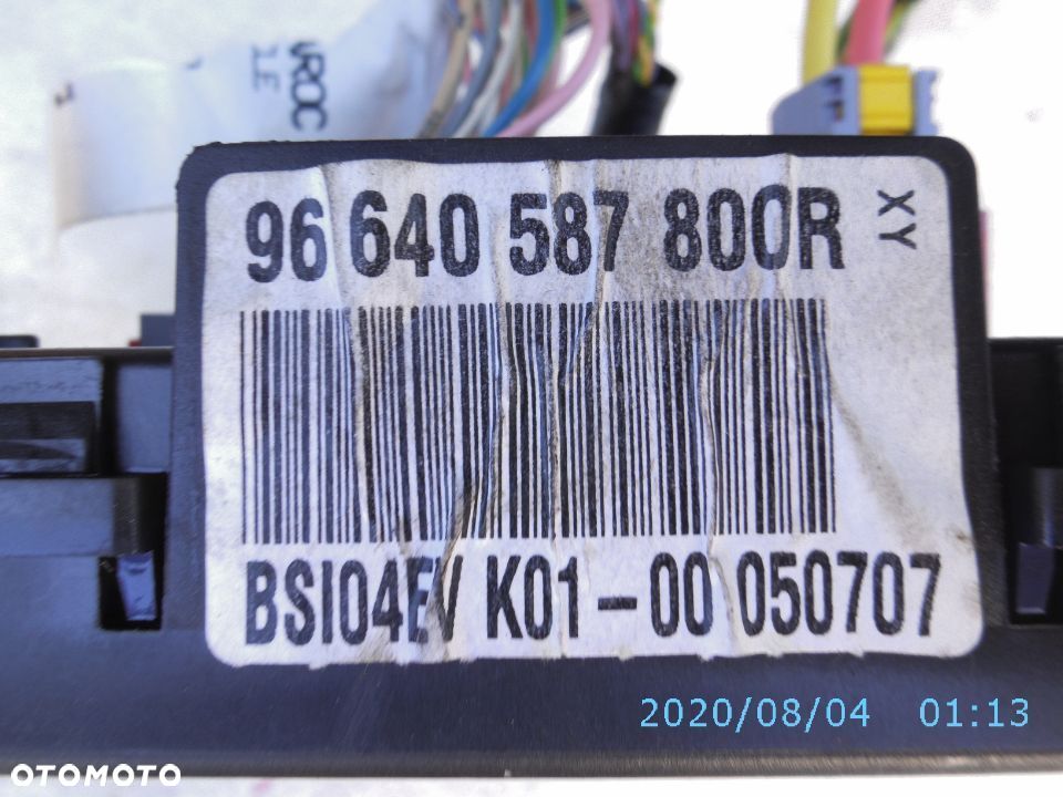 CITROEN C4 PICASSO MODUŁ BSI SKRZYNKA 96640587800R + WTYCZKI - 2