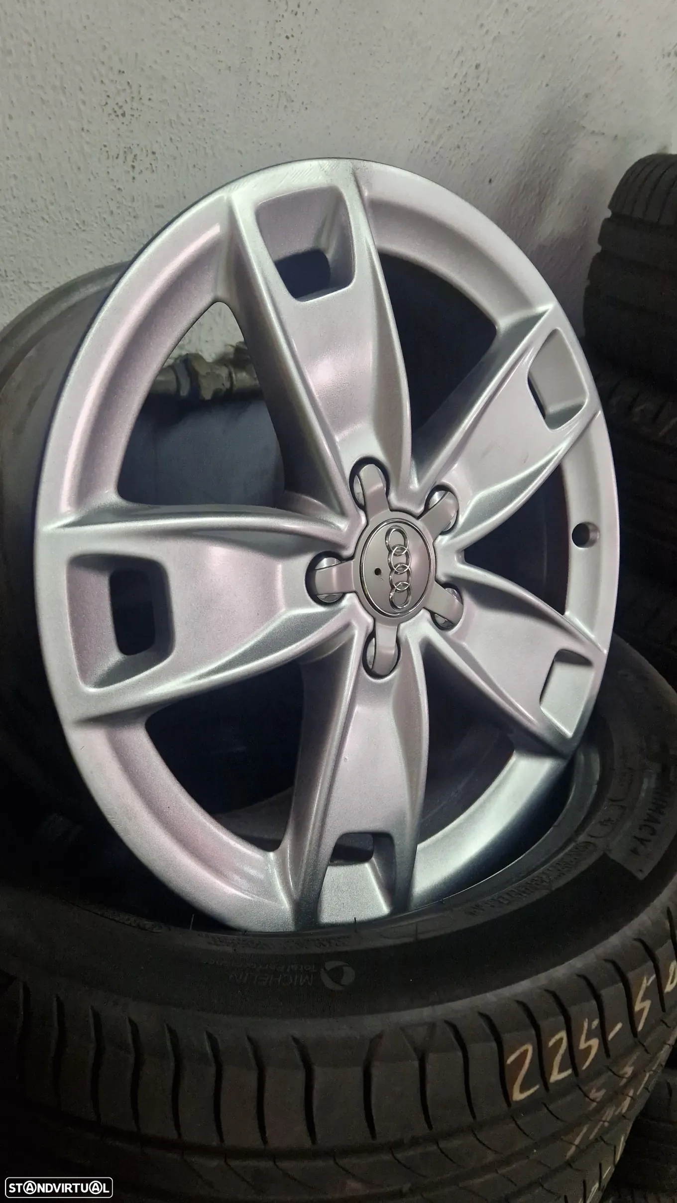 JANTES 17 ORIGINAIS AUDI A3 PACK SPORT USADAS EM BOM ESTADO COM PNEUS USADOS - 3