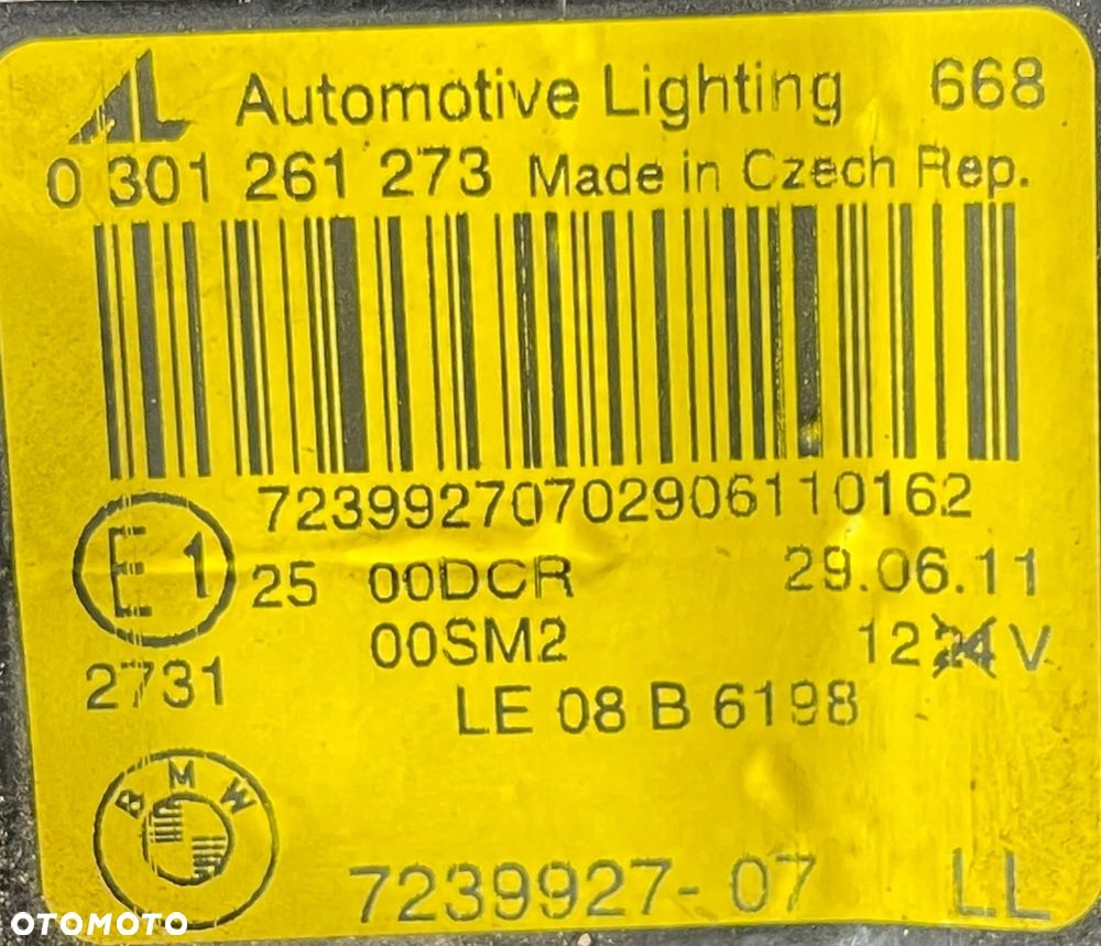 LAMPA PRZÓD LEWA BMW III 3 E92 E93 XENON LIFT 7239927 29.06.11 - 15