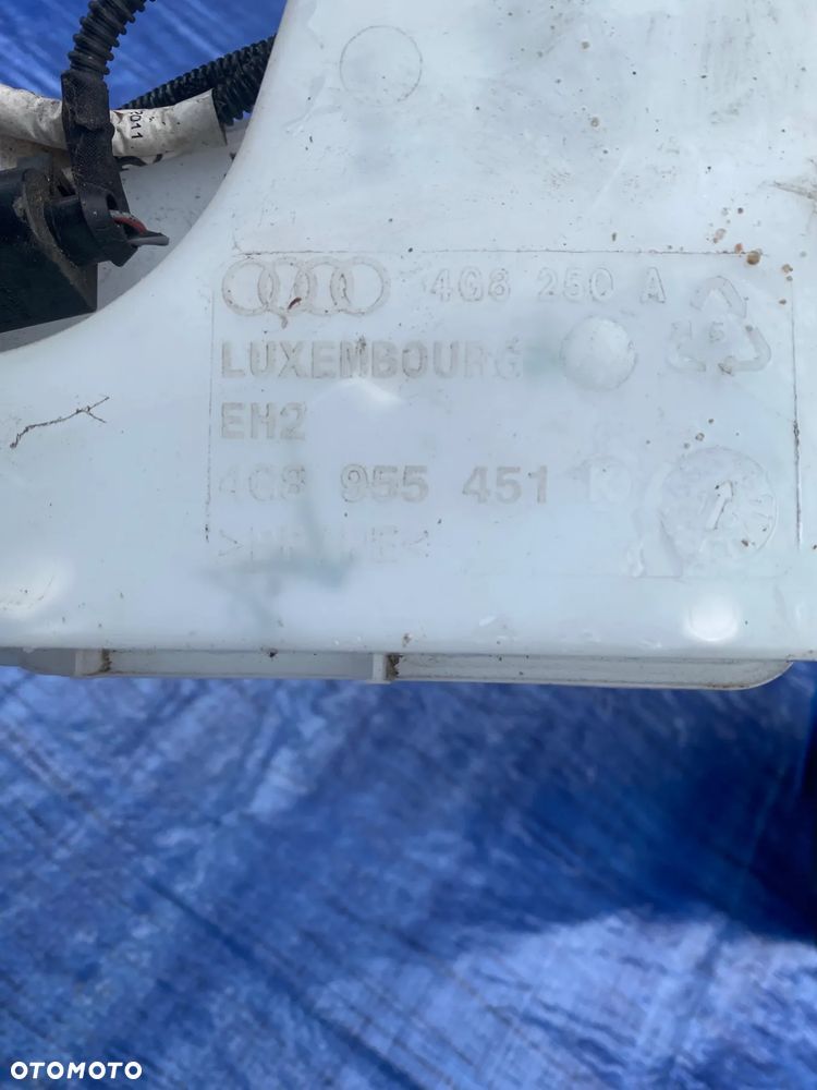 ZBIORNIK ZBIORNICZEK PŁYNU SPRYSKIWACZY POMPKA KOMPLET AUDI A6 C7 A7 4G 4G8955451  4G1955462A - 5