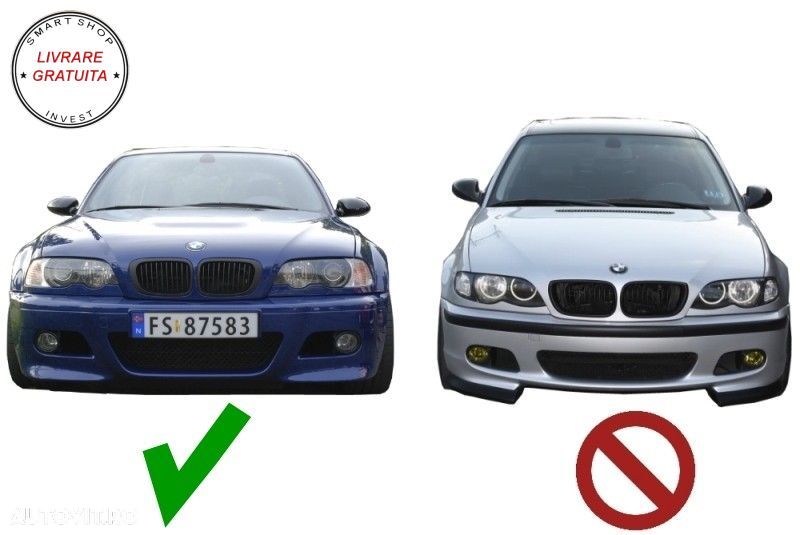 Ornamente Proiector BMW seria 3 E46 (1998-2005) M3 H-Design- livrare gratuita - 7