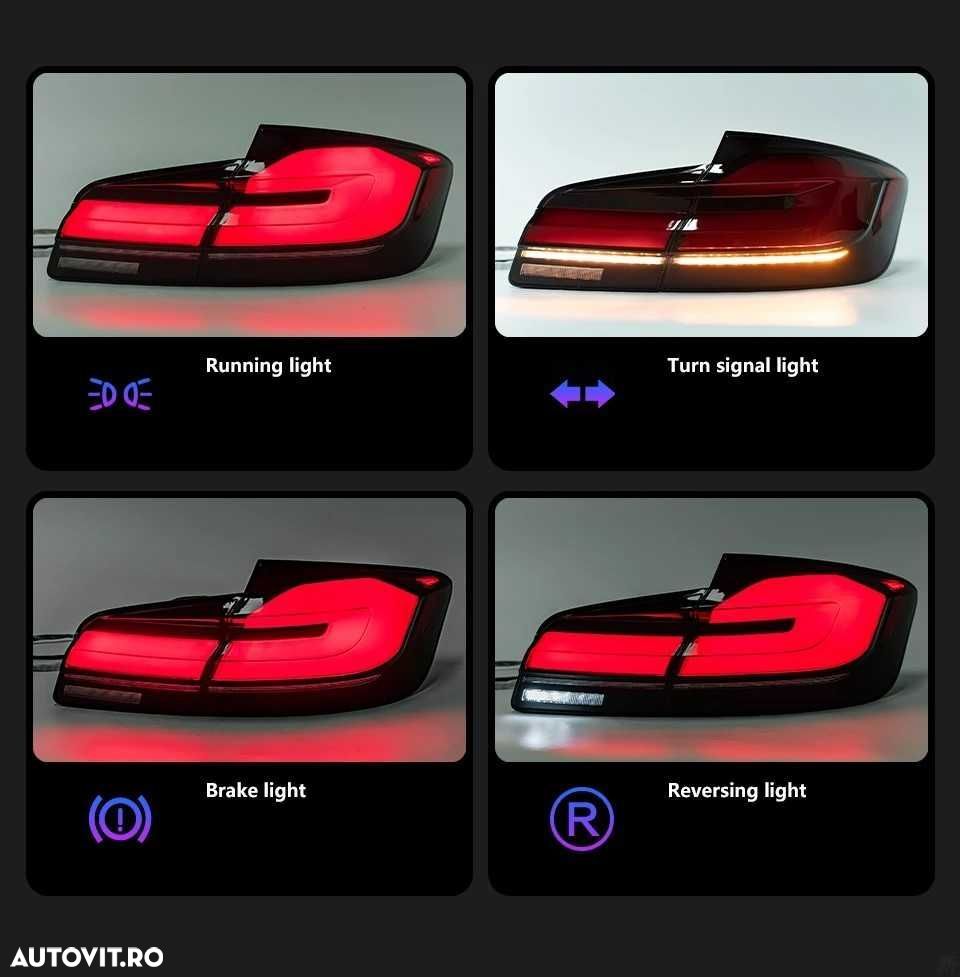 Set Stopuri Full LED Lampi BMW Seria 5 F10 Model G30 Look 2010 - 2016 - 6