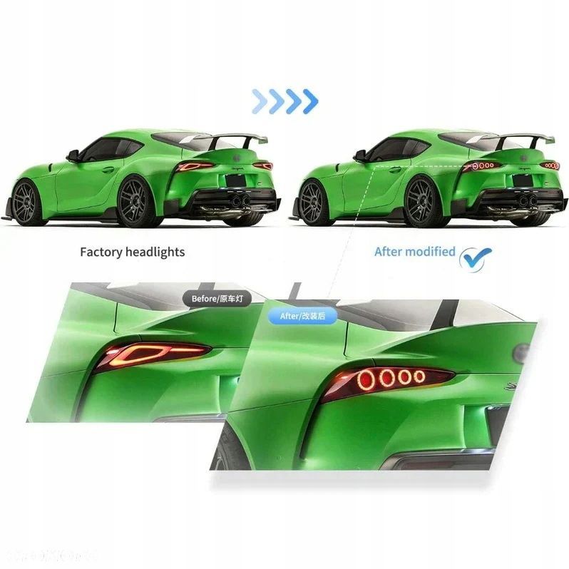 Lampy tyl ne kpl Vland Led Neon Tuning Red Toyota GR Supra V 5 a90 19- z24 - 7