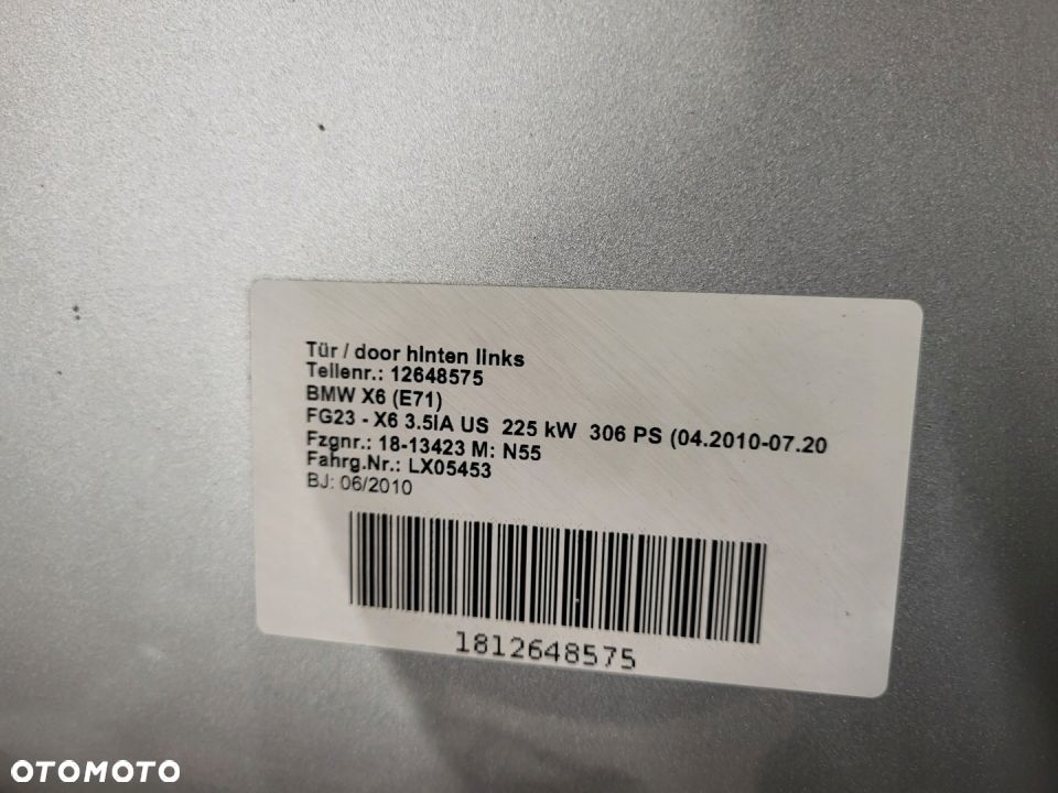BMW X6 E71 DRZWI LEWY TYŁ KOMPLETNE IDEALNE - 8