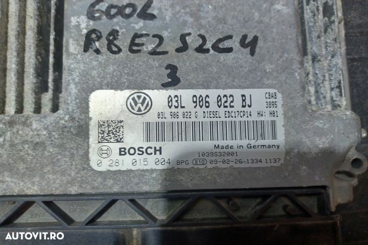 Calculator motor ECU 03L906022BJ 0281015004 - 2.0 CBAB 03L906022BJ 02 - 3