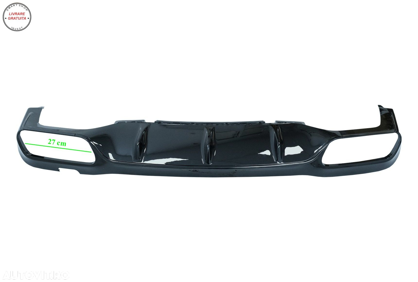 Difuzor Bara Spate Mercedes E-Class W213 (2016-2019) E63 Design Negru Lucios- livrare gratuita - 6
