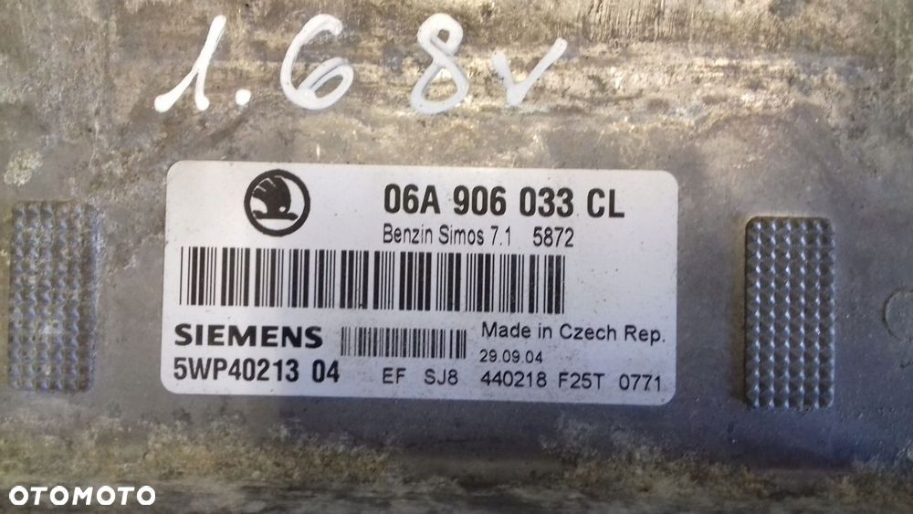 KOMPUTER 06A906033CL ZESTAW IMMO SKODA OCTAVIA II 1.6 MPI 04-08 - 2