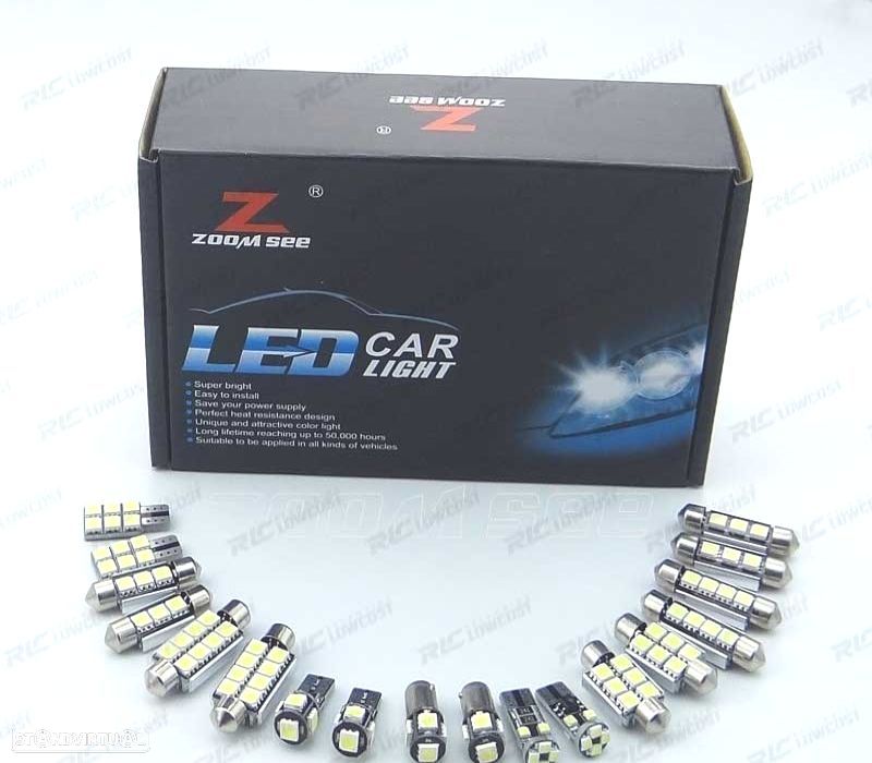 KIT COMPLETO DE 20 LÂMPADAS LED INTERIOR BMW E46 M3 318I 318TI 323I 323IS 325I 325XI 328I 99-05 - 3