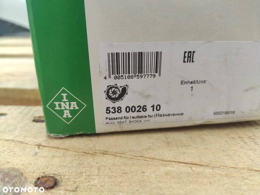 WG Pompa Wody 1.4 VW AUDI SEAT 538002610 INA NOWA - 5