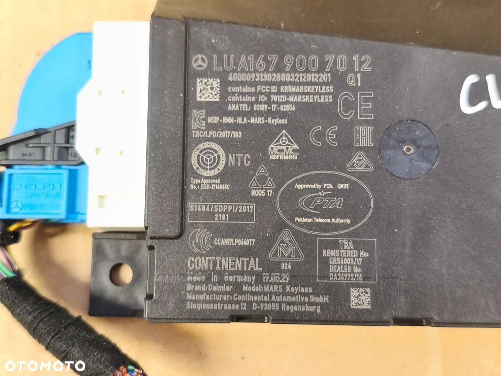 STEROWNIK MODUŁ KEYLESS A1679007012 MERCEDES CLA W118 - 3