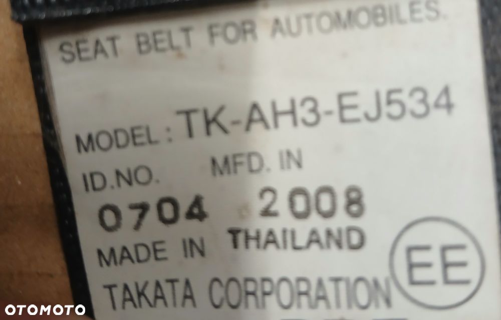 Honda Jazz III 3 pas bezpieczeństwa przedni przód prawy lewy 5D - 4