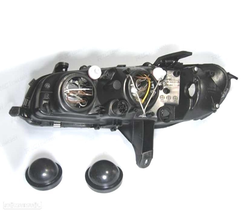 FARÓIS FRONTAIS PARA OPEL OMEGA B 94-99. FUNDO PRETO - 2
