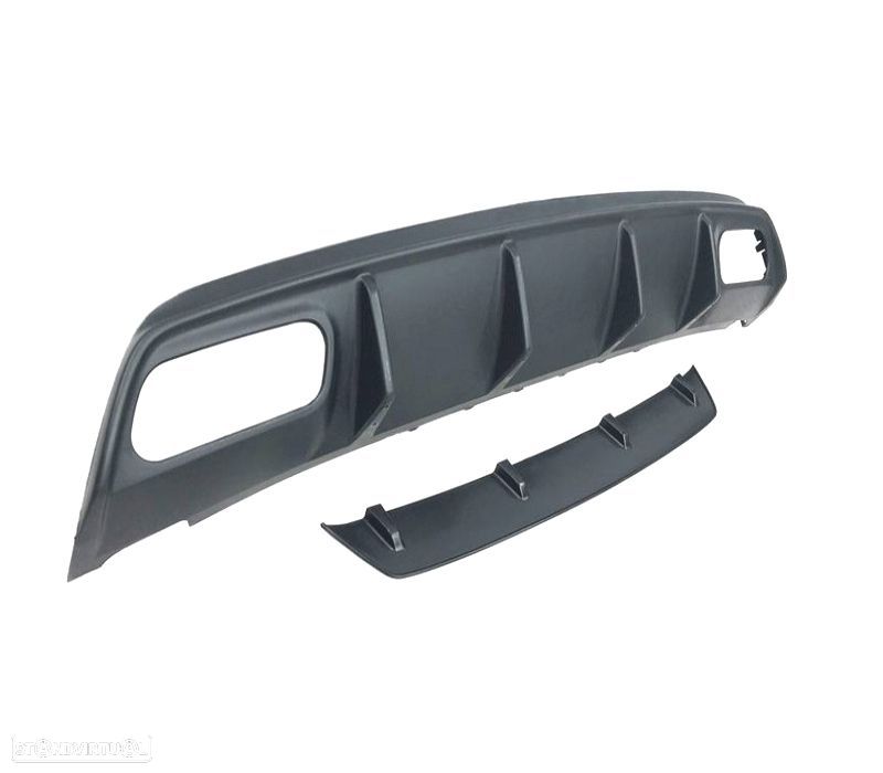 DIFUSOR TRASEIRO MERCEDES CLASE A W176 AMG 12-18 LOOK A45 PRETO MATE - 3