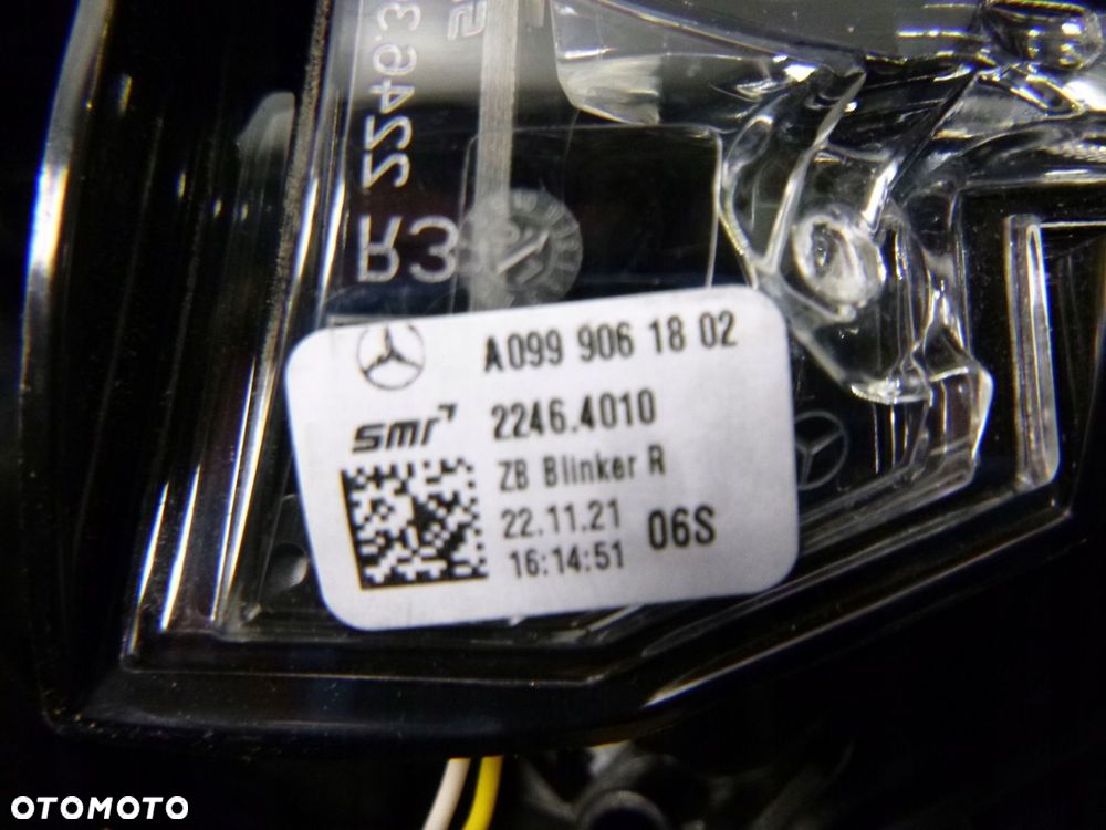 MERCEDES A-KLASA W177 A177 LUSTERKO PRAWE PRZEDNIE PRAWY PRZÓD ASFERYCZNE FOTOCHROM 15 PIN ORYGINAŁ - 9