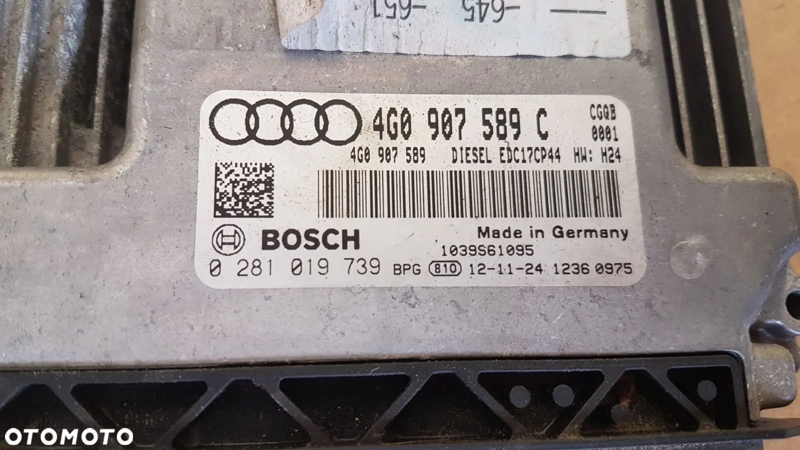 STEROWNIK KOMPUTER ECU SILNIKA AUDI A6 C7 3.0 BiTDI 4G0907589C 0281019739 4G0907589D - 3