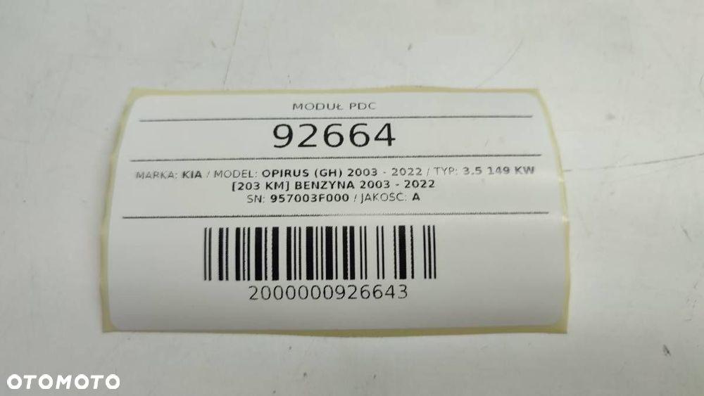 MODUŁ PDC KIA OPIRUS 2006 957003F000 EUROPA - 5