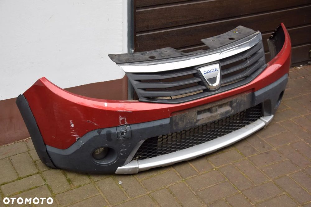 Dacia Sandero Stepway I 08-12 Zderzak przedni przód + grill TEB76 KOMPLETNY - 2