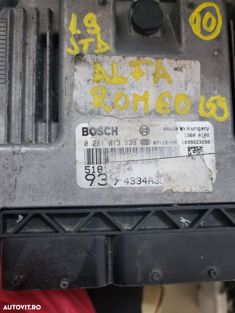 ECU Calculator motor Alfa Romeo 159 1.9JTD 55204662 0281013139 EDC16C39 - 1