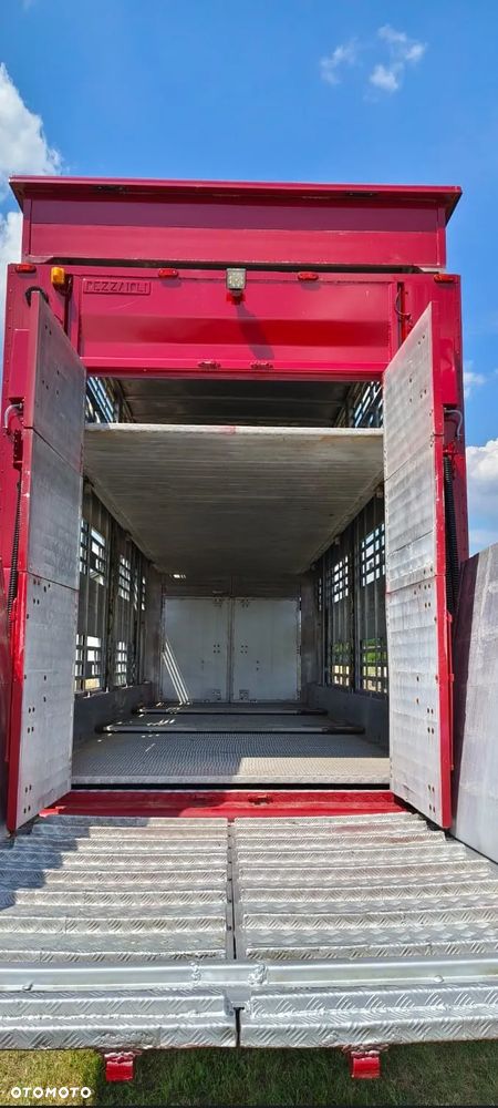 Pezzaioli RBA 32/TRZYOSIOWA PRZYCZEPA-2XBYDŁO,3X TRZODA/HYDRAULICZNIE PODNOSZONY DACH I PODŁOGI / OŚ ŚRODKOWA PODNOSZONA - 10