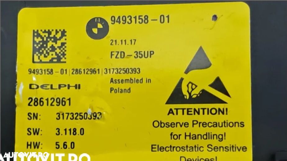 Plafoniera led fata cu buton SOS bmw G20 G21 F90 G30 G31 G32 G01 M F97 G02 M F98 G05 G06 - 4