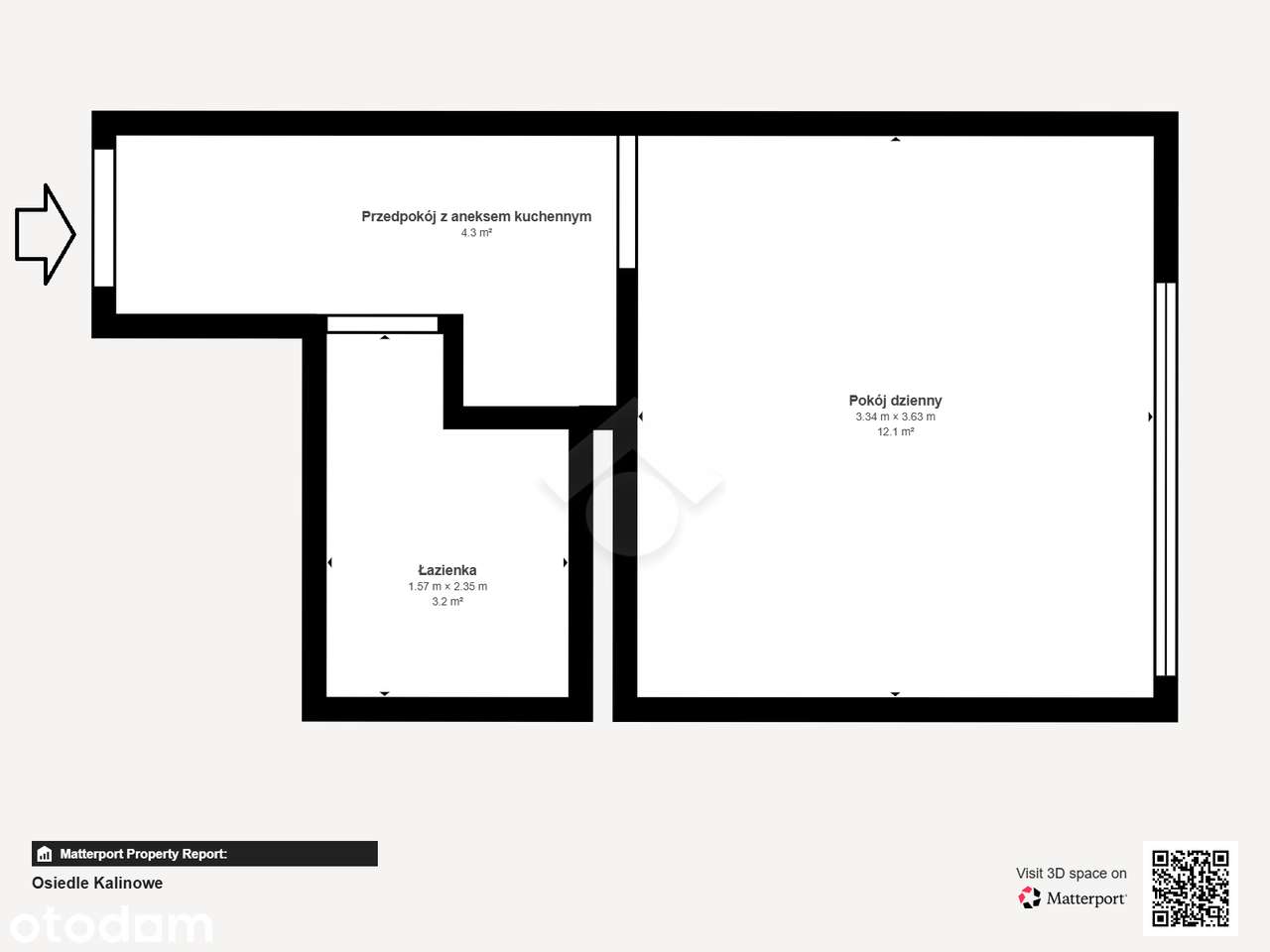Kawalerka na wynajem, niskie piętro, 20.35 m2