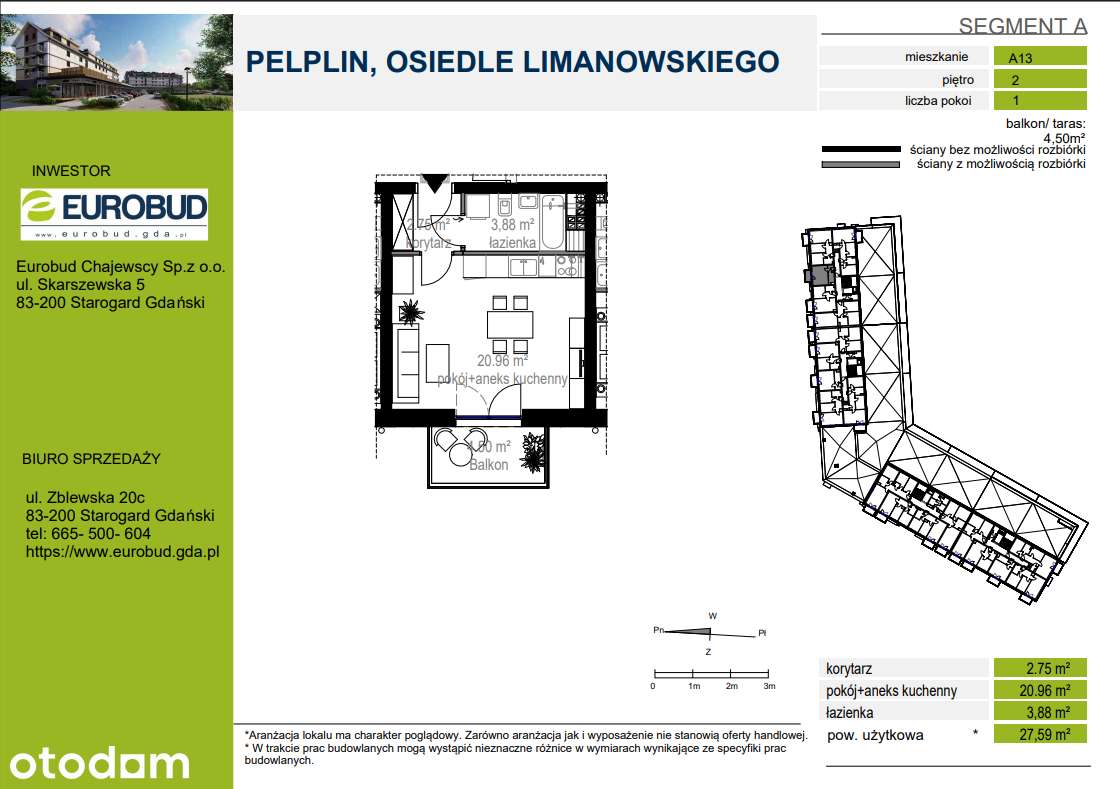 Na sprzedaż: Mieszkanie nr 8 – Pelplin, Osiedle Limanowskiego - Pełny obrazek: 3/12