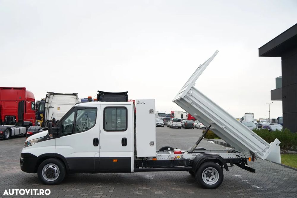 Iveco DAILY 35-140 / BASCULATOR / CU TRACȚIE MÂNĂ / DOUĂ TRACȚII / MANUAL / 6 LOCURI / - 4