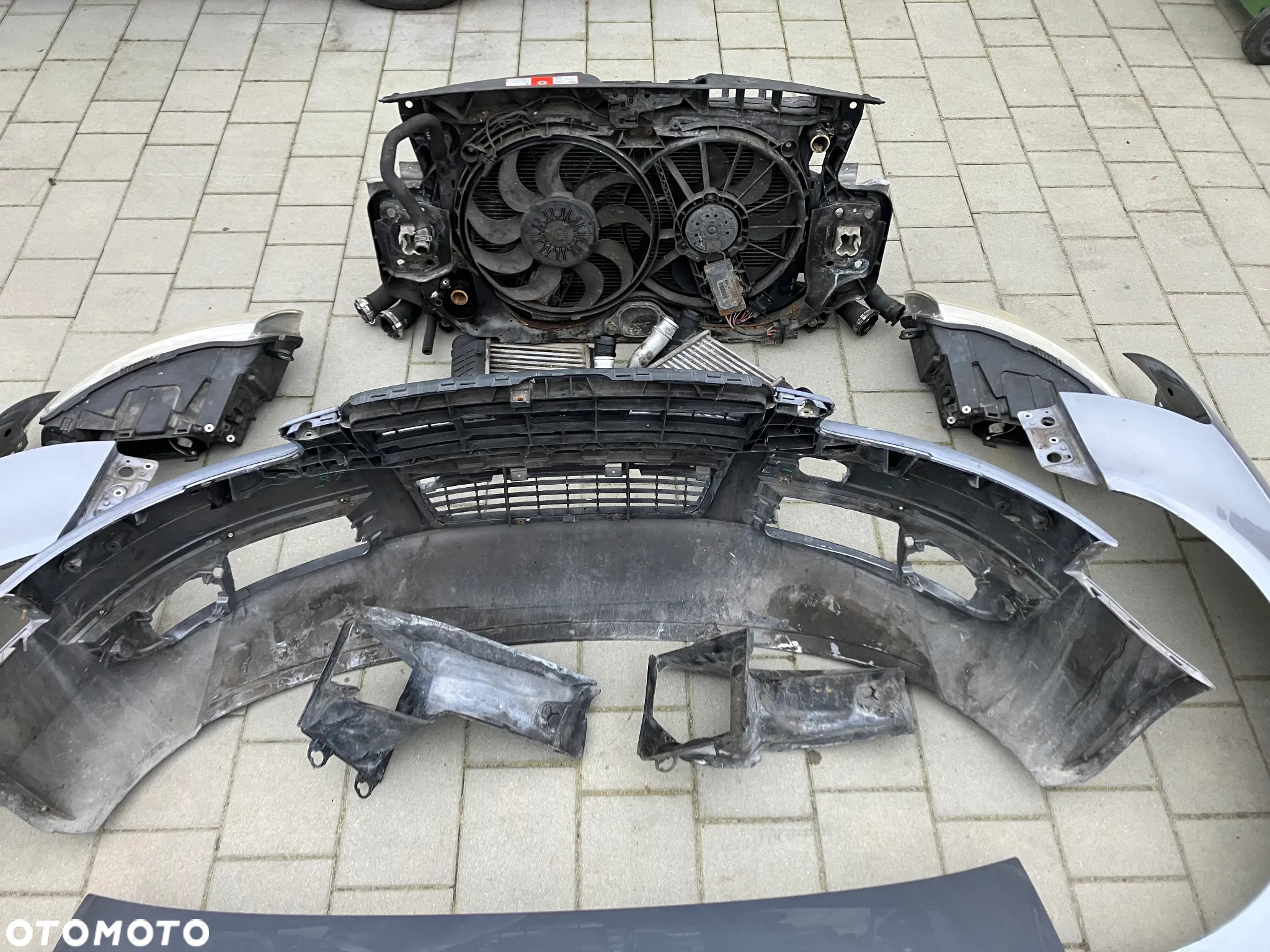 KOMPLETNY PRZÓD LY7H AUDI A6 C6 2.7TDI 3.0TDI MANUAL PRZED LIFT EUROPA MASKA BŁOTNIK PAS PRZEDNI CHŁODNICE ZDERZAK LAMPY BŁOTNIKI LAMPA PRAWA LEWA - 9