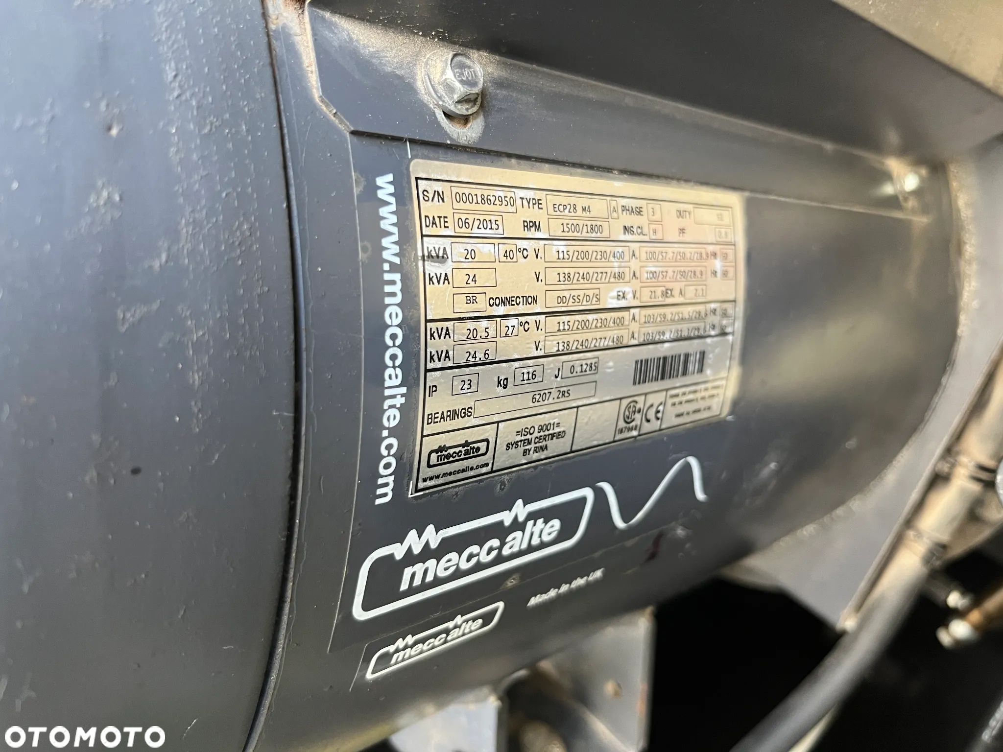 Agregat Prądotwórczy DE WIT MITSUBISHI Silent Cont. 85E 20 kVA 400V 1500 rpm 22763 netto - 18