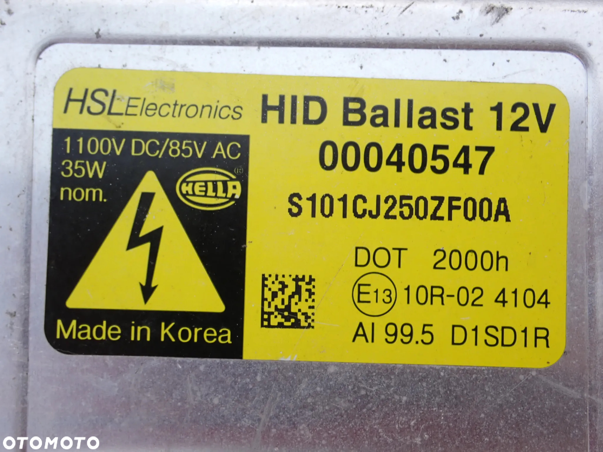 PRZETWORNICA XENON KIA SPORTAGE  00040547   AL 99.5 D1SD1R - 2