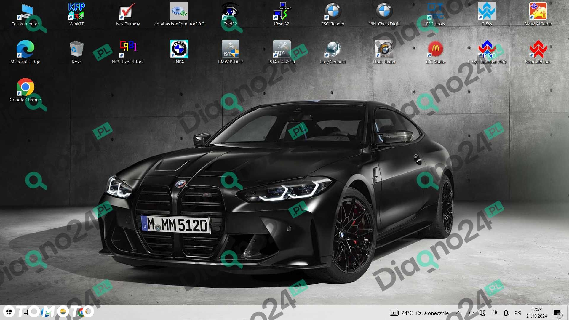 Gotowy dysk BMW ISTA+ 4.39.2 Polska ESYS INPA + enet - 3