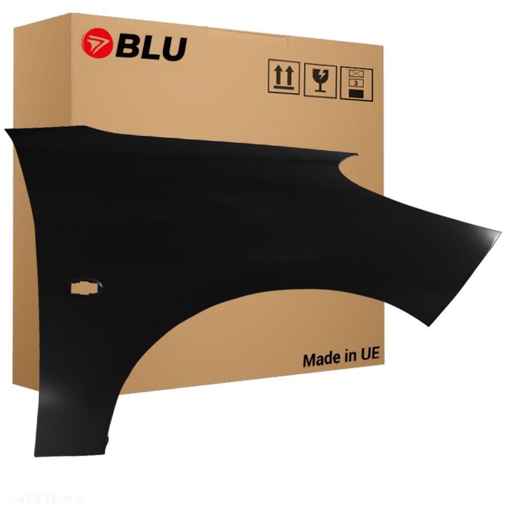 BLU Błotnik PEUGEOT 206+ PLUS EXL prawy czarny 2007-2014 przód Noir Obsidien - 1