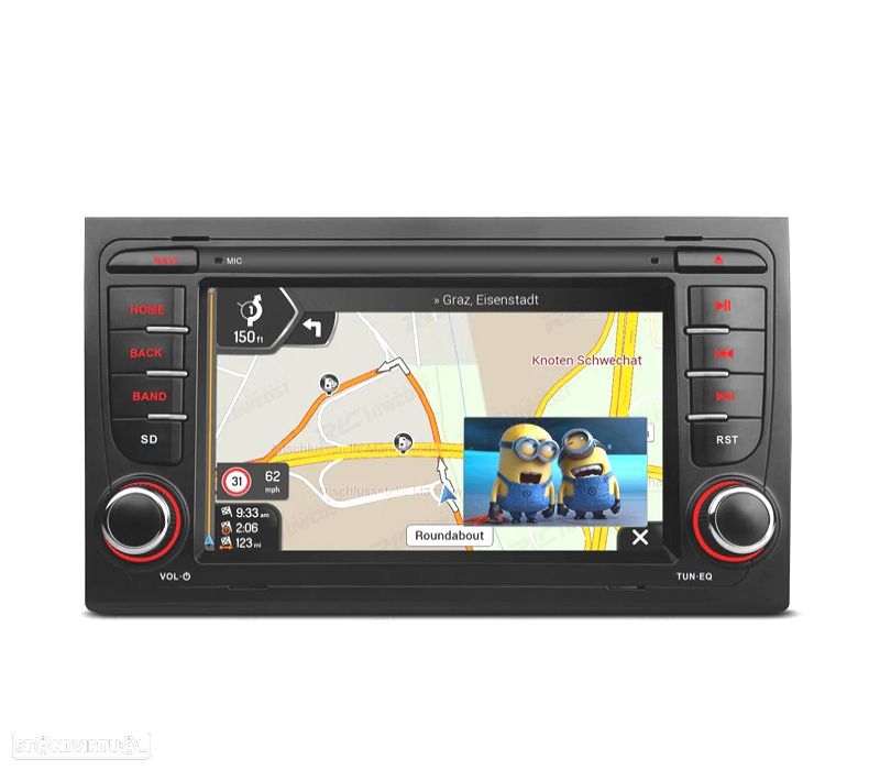 7″ ANDROID 12 OCTACORE DDR4 2GB RAM 32GB ROM SSD RÁDIO GPS CARPLAY ANDROID AUTO DSP INTEGRADOS 4X - 8