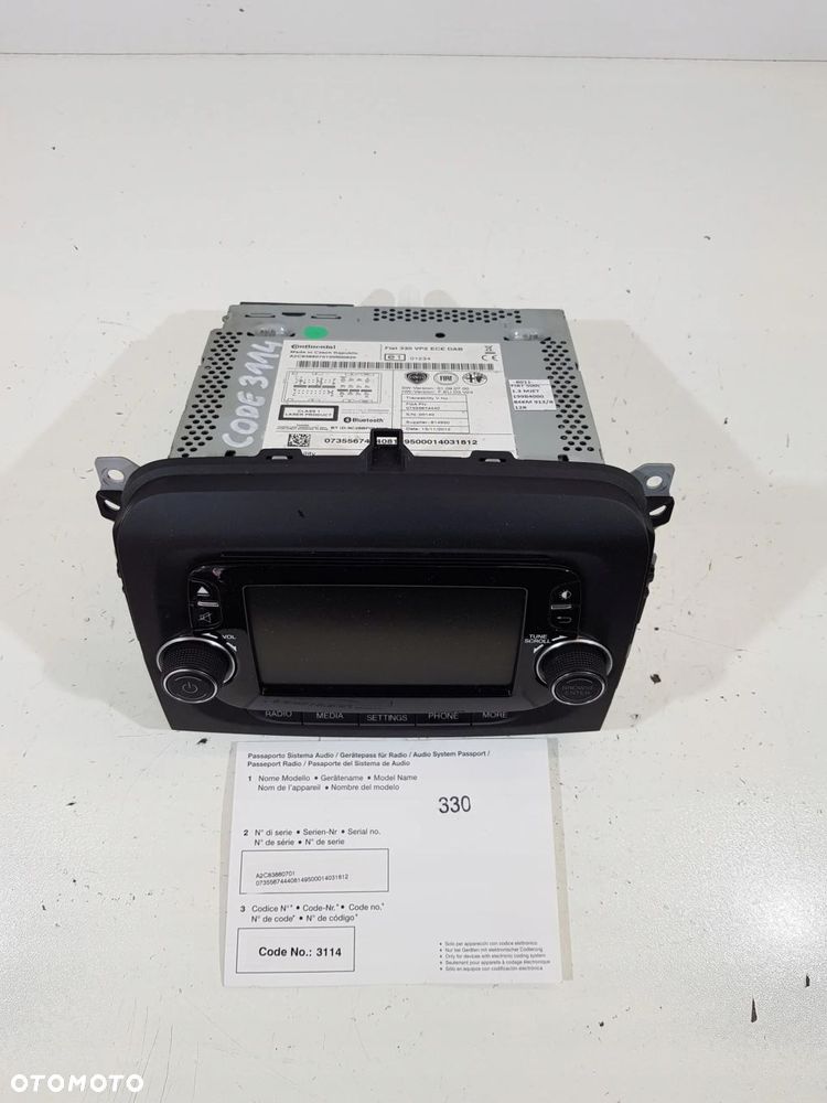 RADIO MP3 BLUETOOTH KOD 07355674440 FIAT 500L EU - 1