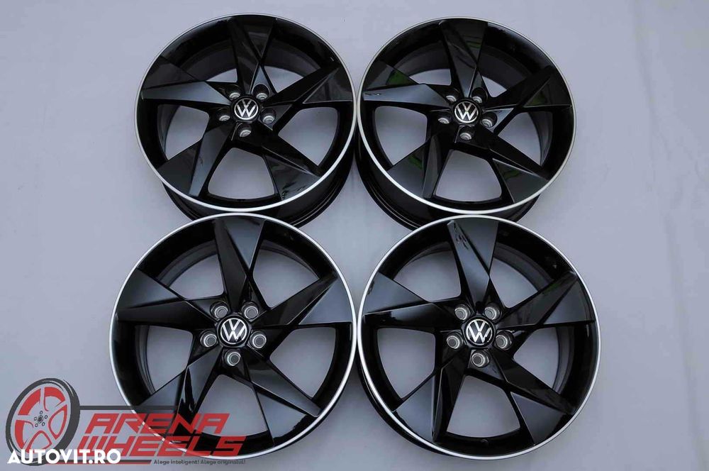 Jante Noi 17 inch Originale VW Taigo T-Cross R17 5x100 Negru - 1