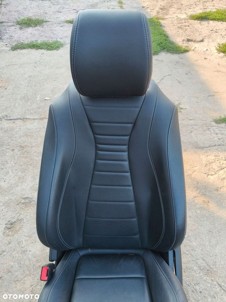 MERCEDES E KLASA W213 FOTEL PASAŻERA LEWY GRZANY CZARNA SKÓRA - 3