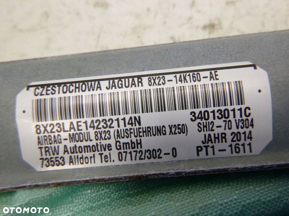 JAGUAR XF X250 KURTYNA POWIETRZNA AIRBAG PRAWA LEWA ORYGINAŁ NIEREGENEROWANY - 7