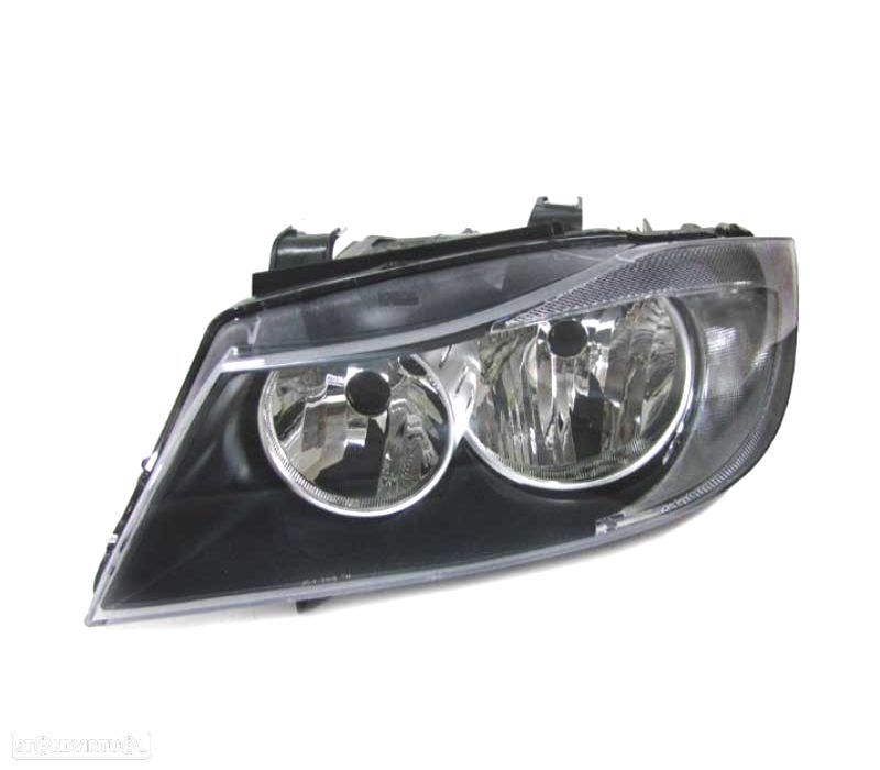 FARÓIS BMW E90 E91 BERLINA 5 PORTAS 05-08 FUNDO PRETO - 2